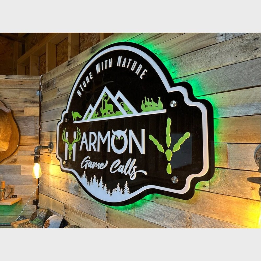 H Armon Grame Calls Acrylic Business Logo Sign - Shineneon