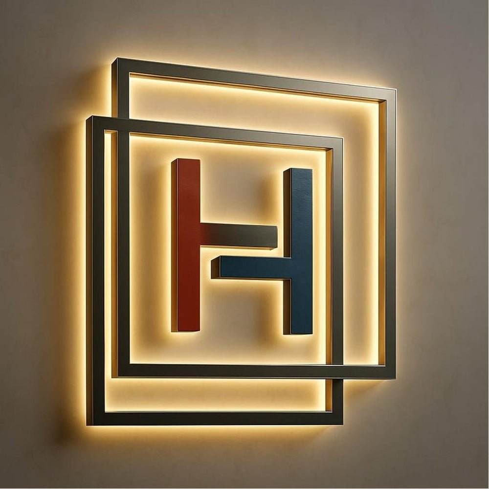 H Big Logo 3D Backlit Channel Letters Led Light Sign - Shineneon