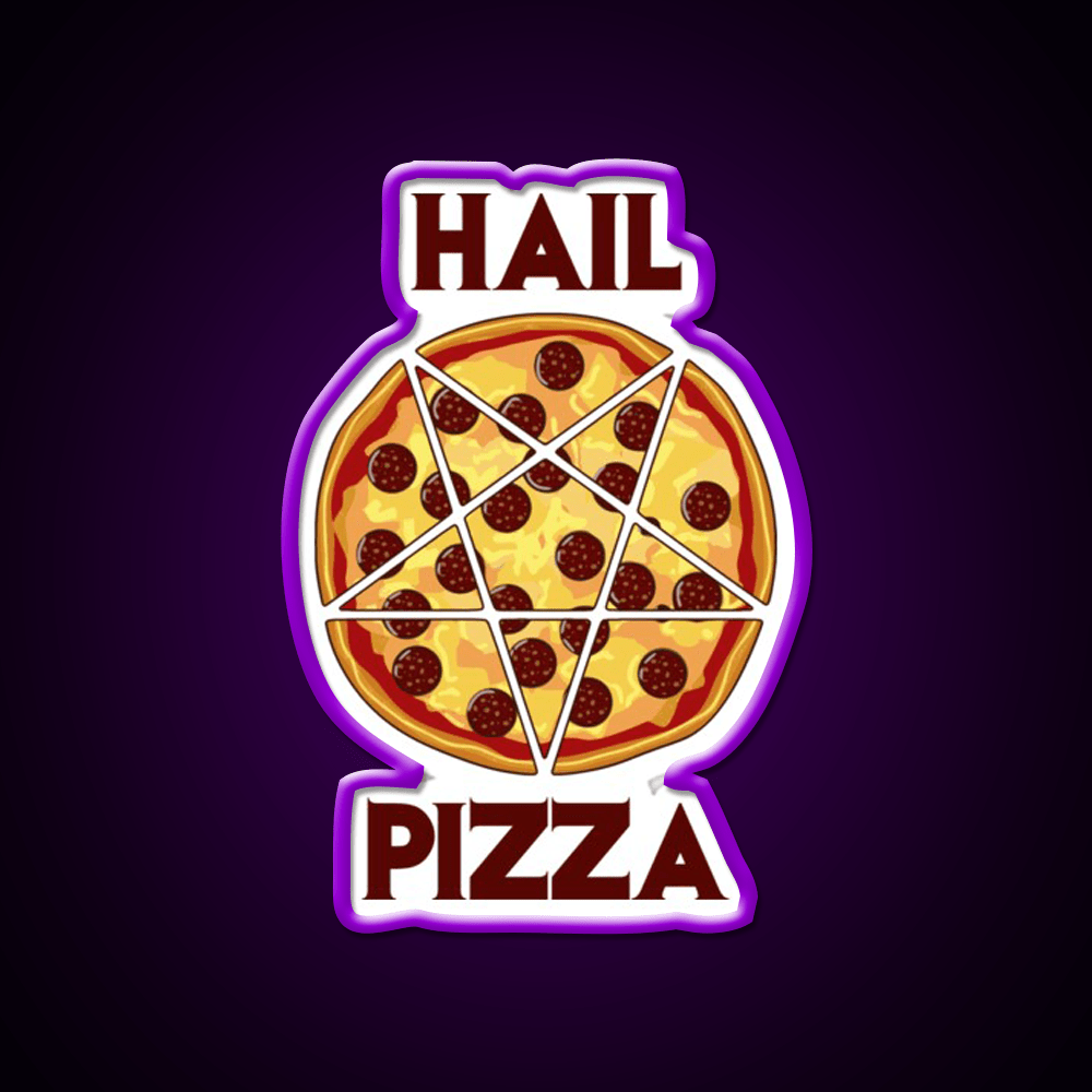 Hail Pizza Without Olives Snack Food Led Neon Sign Rgb Color - Shineneon