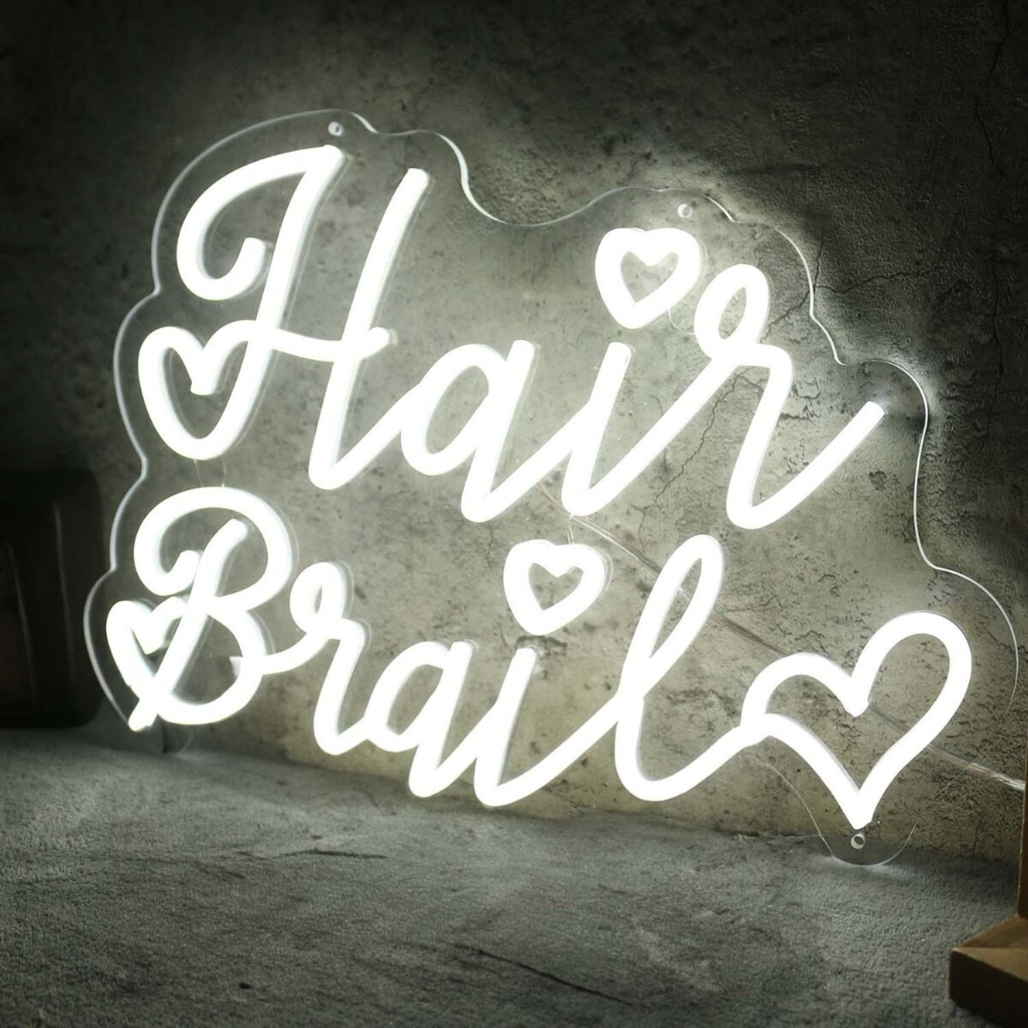 Hair Braids White Led Neon Sign - Shineneon