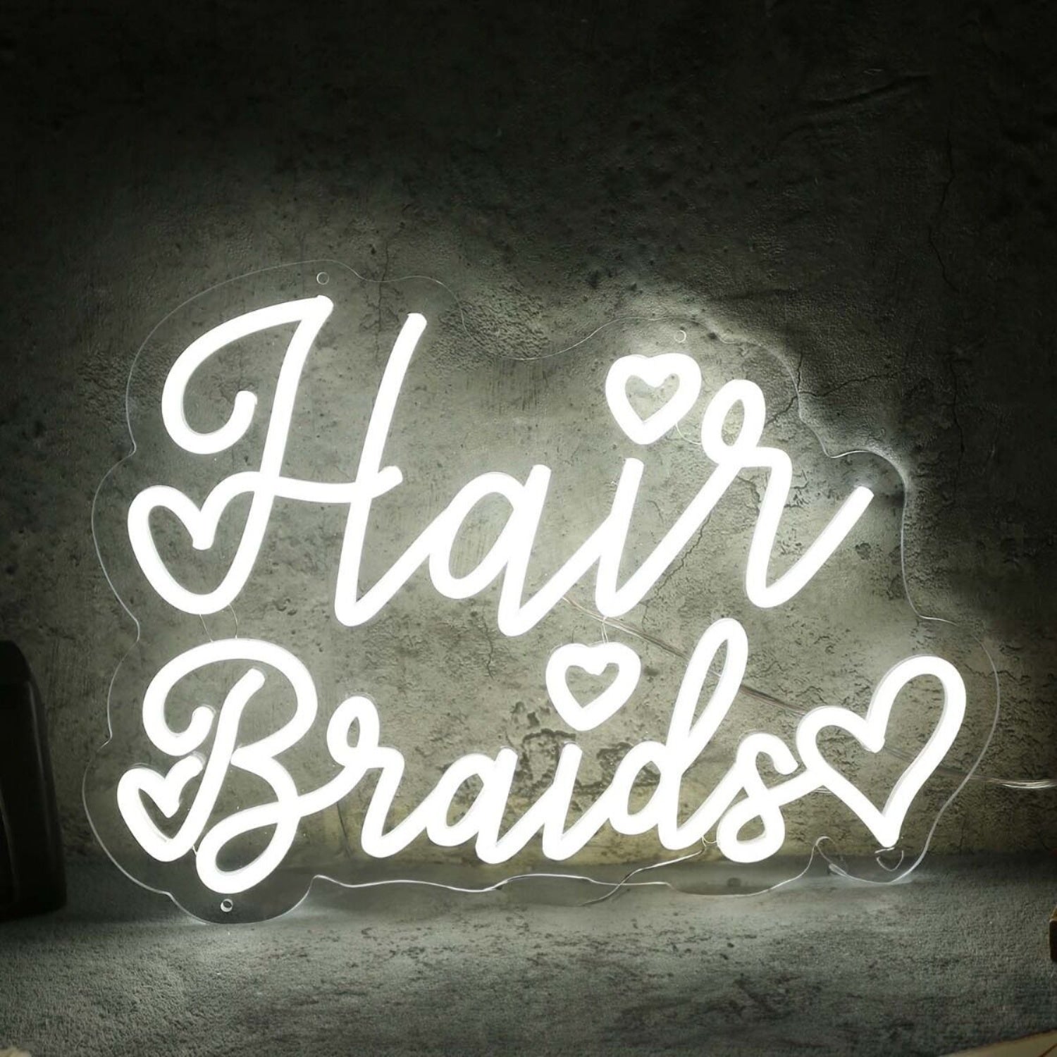 Hair Braids White Led Neon Sign - Shineneon