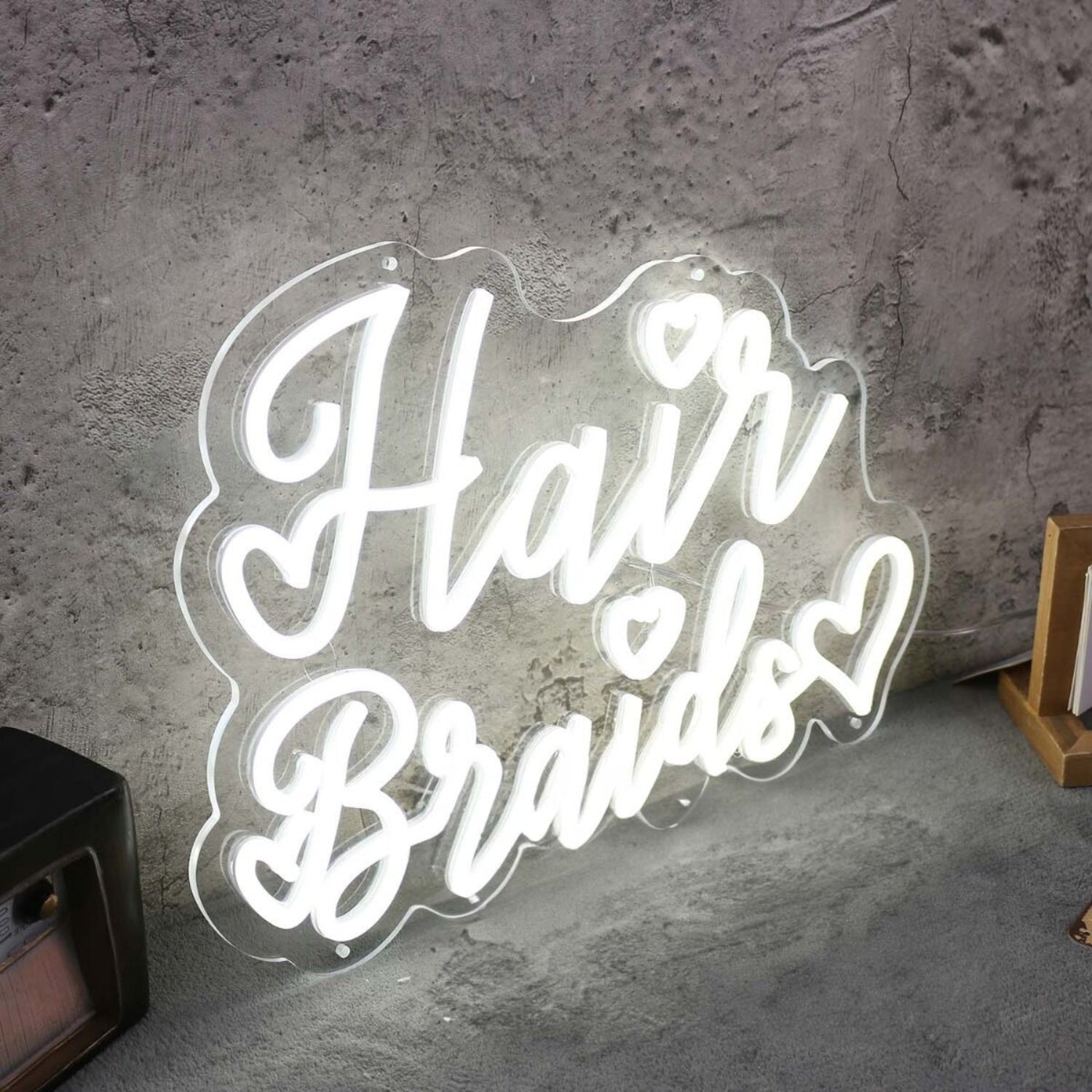 Hair Braids White Led Neon Sign - Shineneon