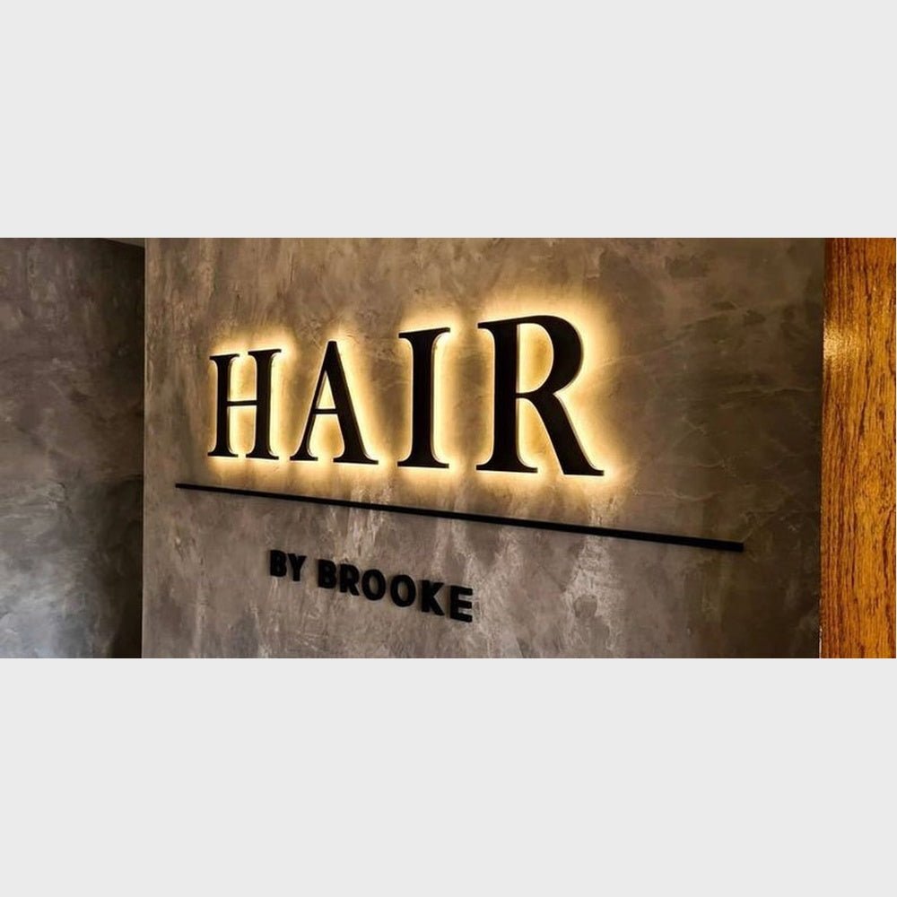 Hair By Brooke 3D Backlit Channel Letters Led Light Sign - Shineneon