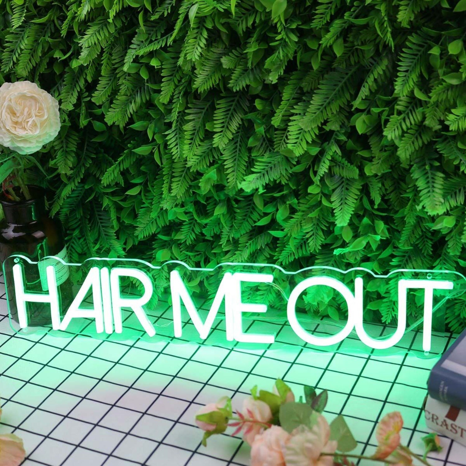Hair Me Out Green Led Neon Sign | Shineneon