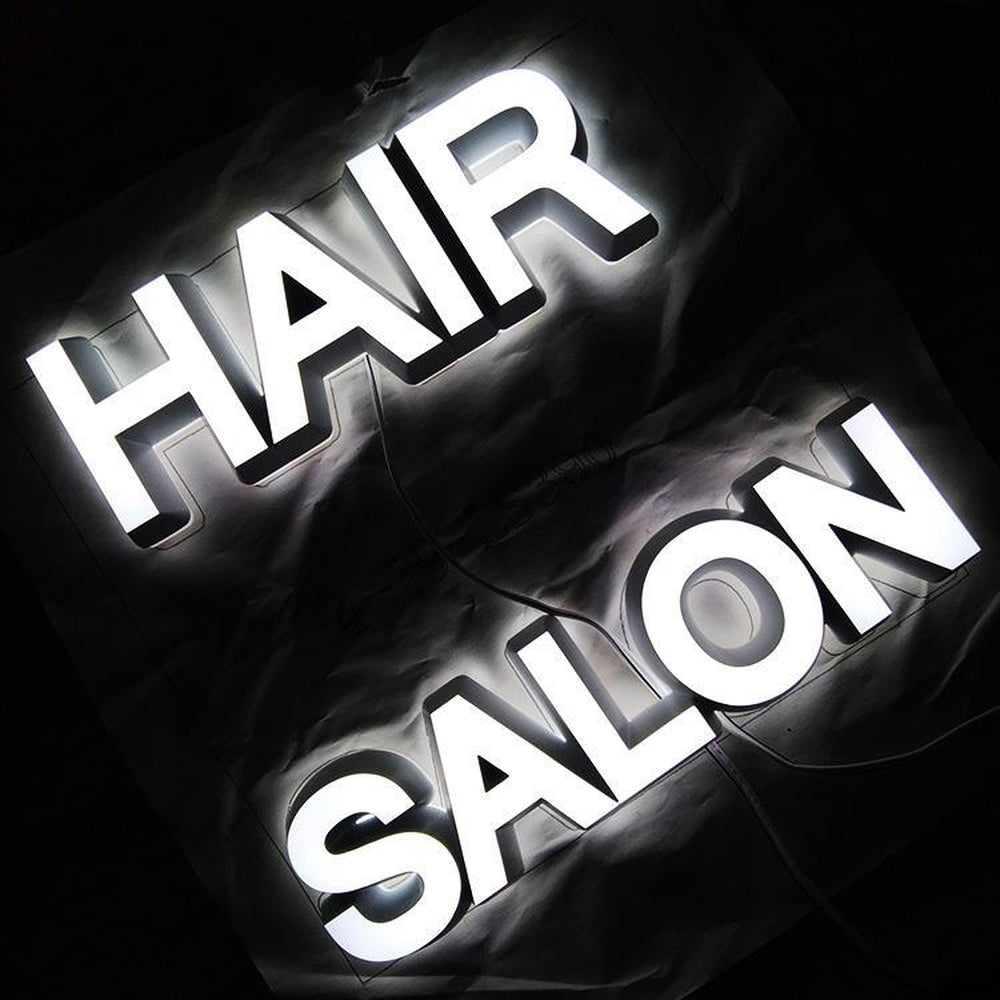 Hair Salon 3D Frontlit Letters Metal Led Sign