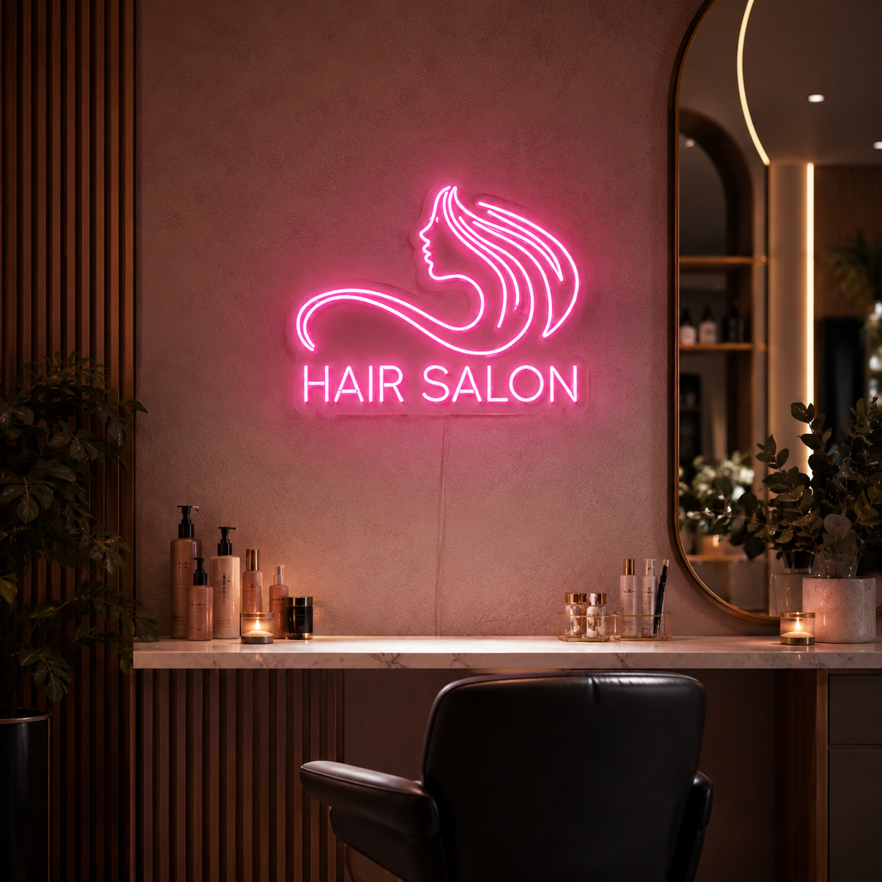 Hair Salon LED Neon Sign Bedroom Decor - 02 High-Converting Product Image