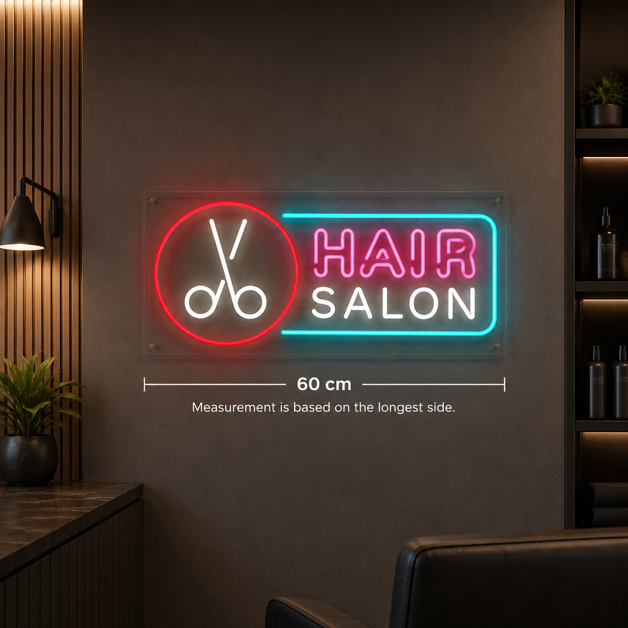 Hair Salon LED Neon Sign Home Wall Art - 04 Size Image