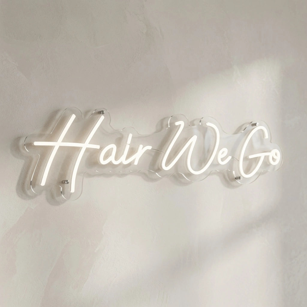 Hair We Go LED Neon Sign - 01 Original Product Image