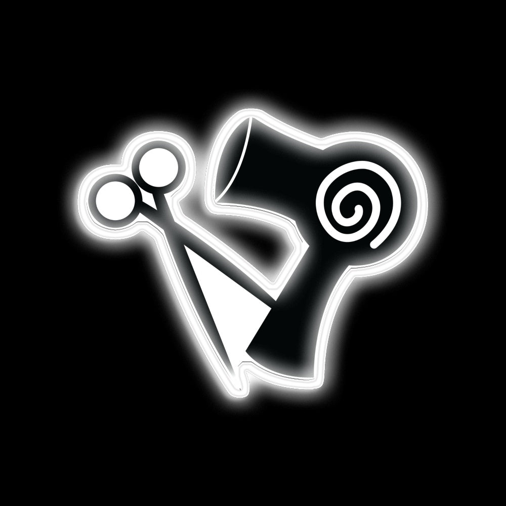 Hairdryer And Scissors Hairstylist Neon Sign - Shineneon
