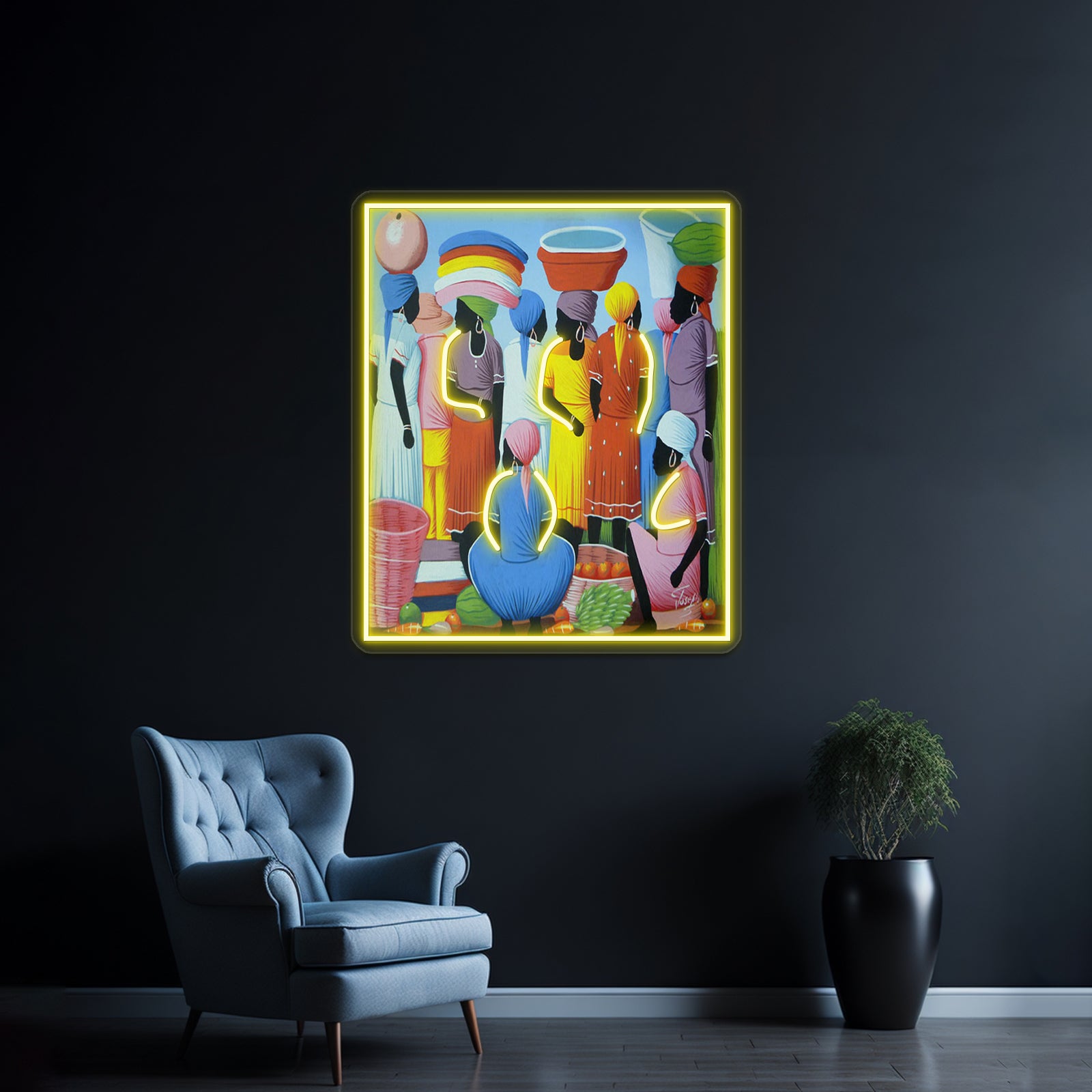 Haiti Print Art Wall Artwork Neon Signs | Shineneon