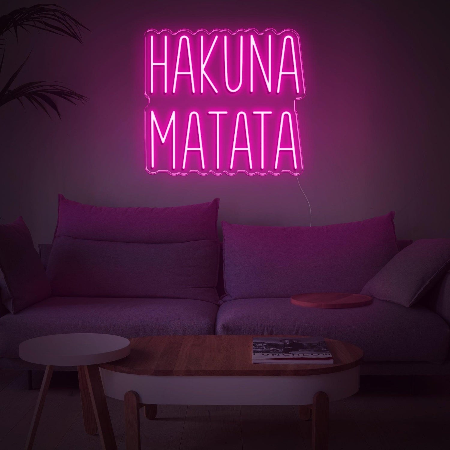 Hakuna Matata Red Script Led Neon Sign For Modern Living Room Decor | Shineneon