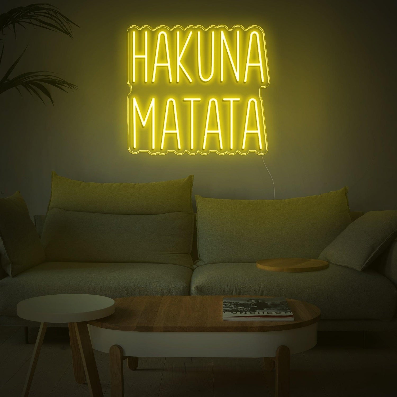 Hakuna Matata Red Script Led Neon Sign For Modern Living Room Decor | Shineneon