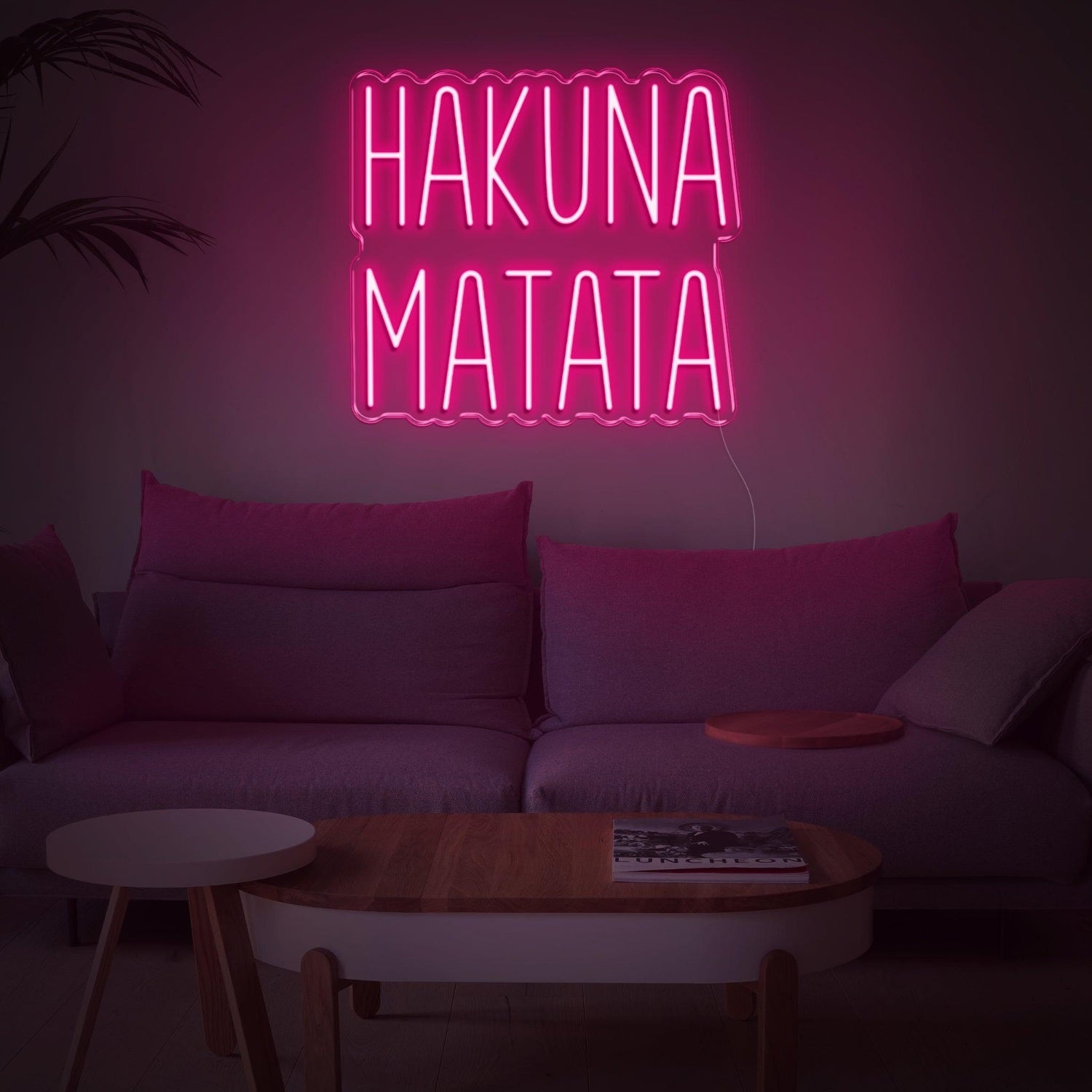 Hakuna Matata Red Script Led Neon Sign For Modern Living Room Decor | Shineneon
