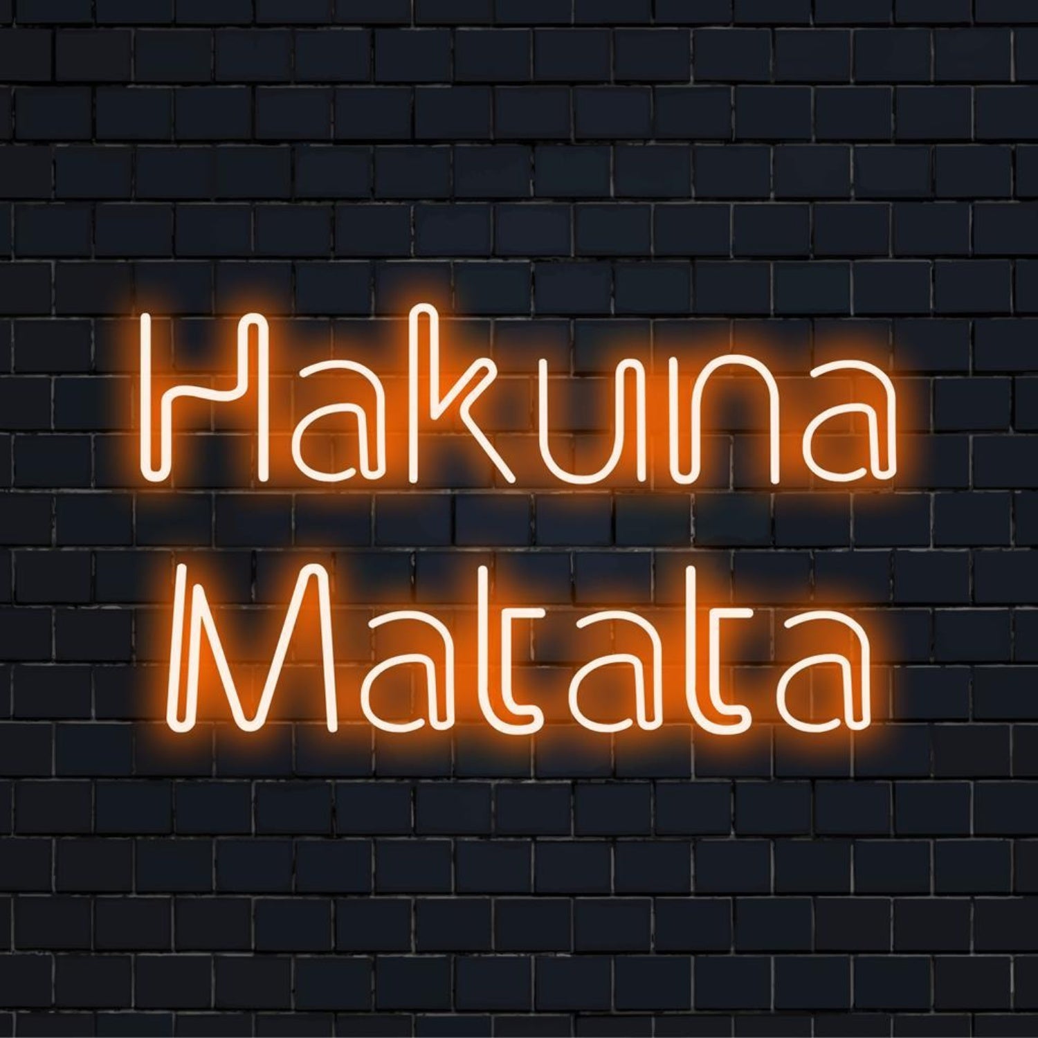 Hakuna Matata Warm Orange Led Neon Sign For Home Cafe Bar Decor | Shineneon