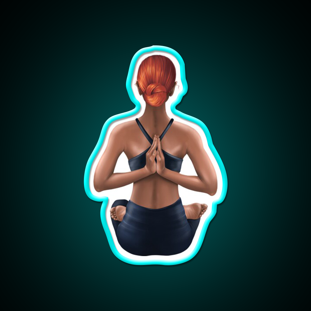 Half Moon Yoga Pose Yoga Led Neon Sign For Wellness Space Rgb Color