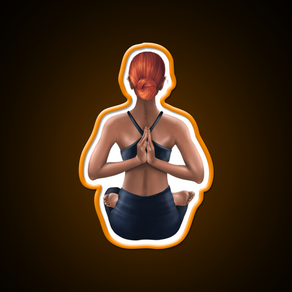 Half Moon Yoga Pose Yoga Led Neon Sign For Wellness Space Rgb Color