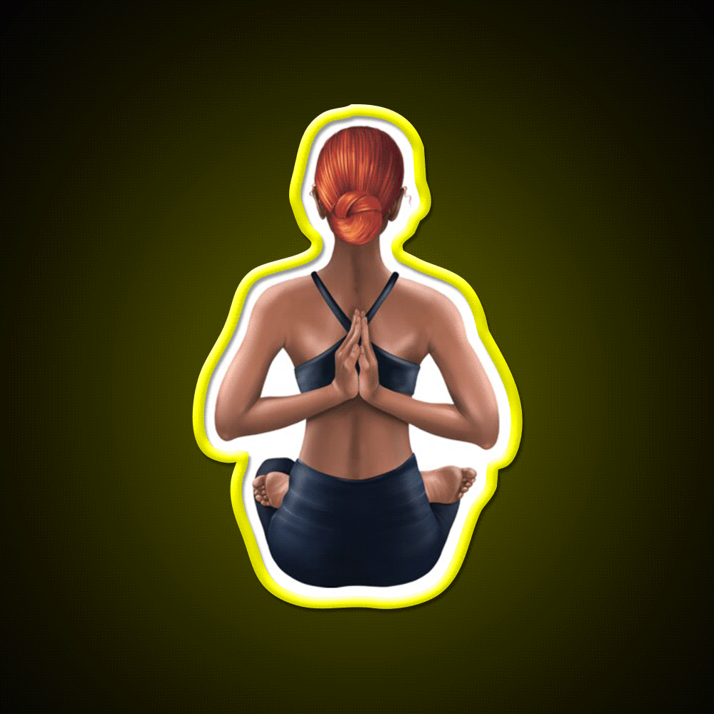 Half Moon Yoga Pose Yoga Led Neon Sign For Wellness Space Rgb Color