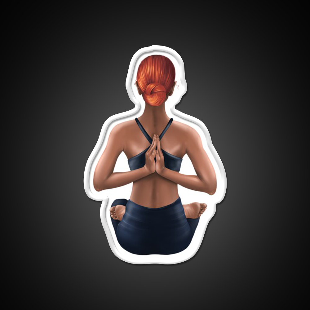 Half Moon Yoga Pose Yoga Led Neon Sign For Wellness Space Rgb Color