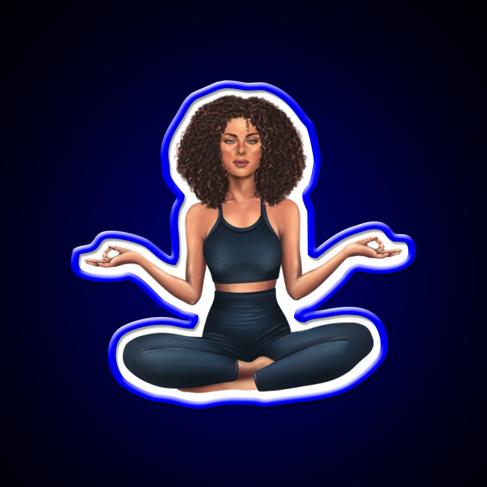 Half Moon Yoga Pose Yoga Led Neon Sign Yoga Studio Rgb Color