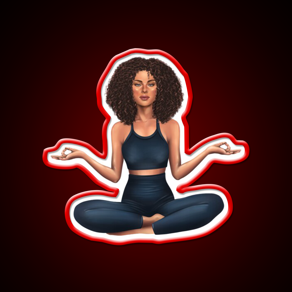 Half Moon Yoga Pose Yoga Led Neon Sign Yoga Studio Rgb Color