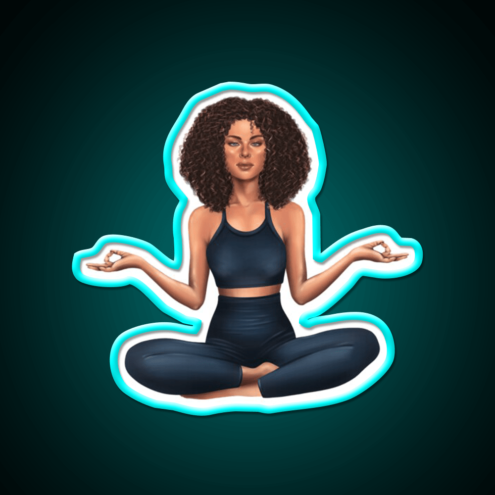 Half Moon Yoga Pose Yoga Led Neon Sign Yoga Studio Rgb Color - Shineneon