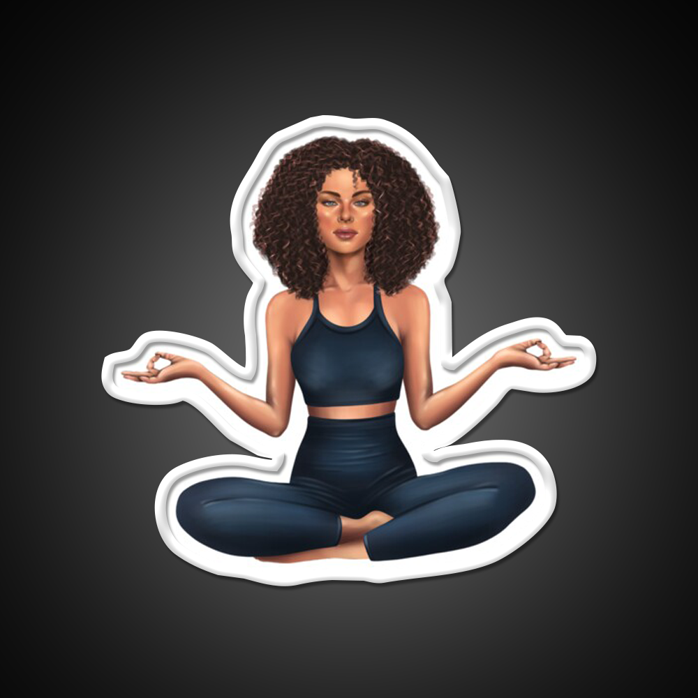 Half Moon Yoga Pose Yoga Led Neon Sign Yoga Studio Rgb Color