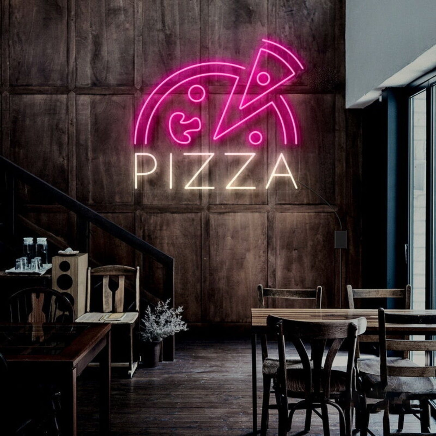Half Pizza And Slice Led Neon Sign | Shineneon