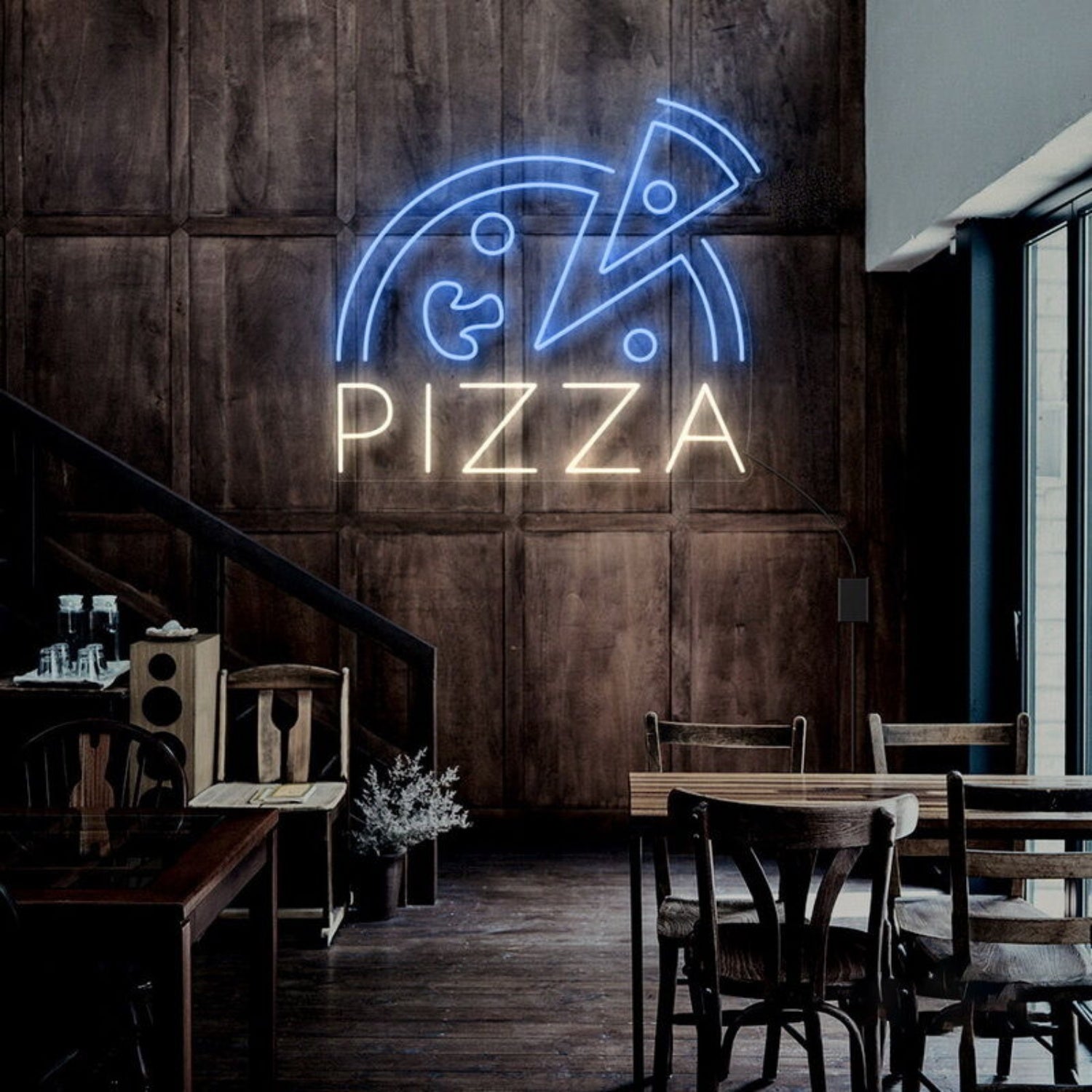 Half Pizza And Slice Led Neon Sign | Shineneon