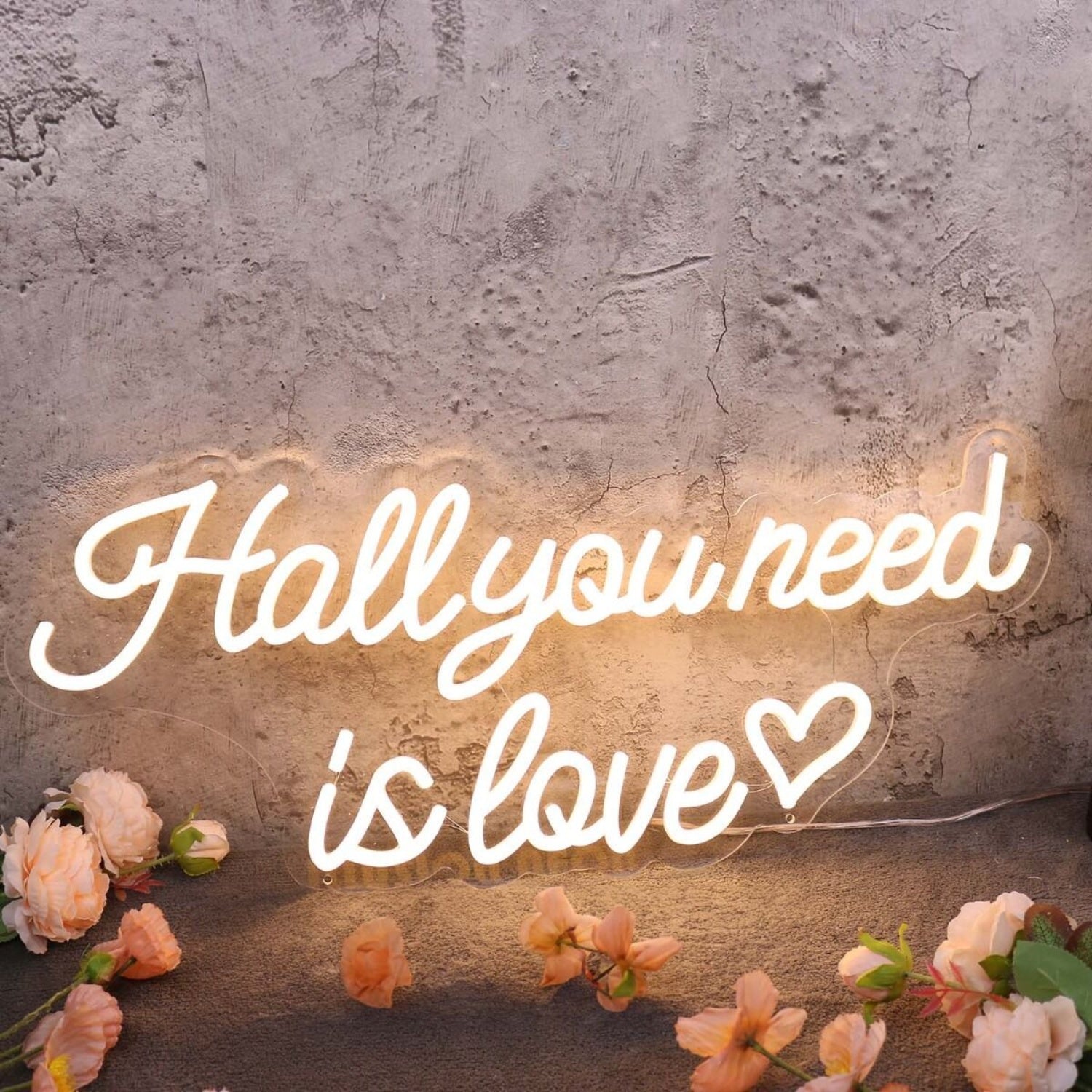 Hall You Need Is Love Yellow Neon Sign | Shineneon