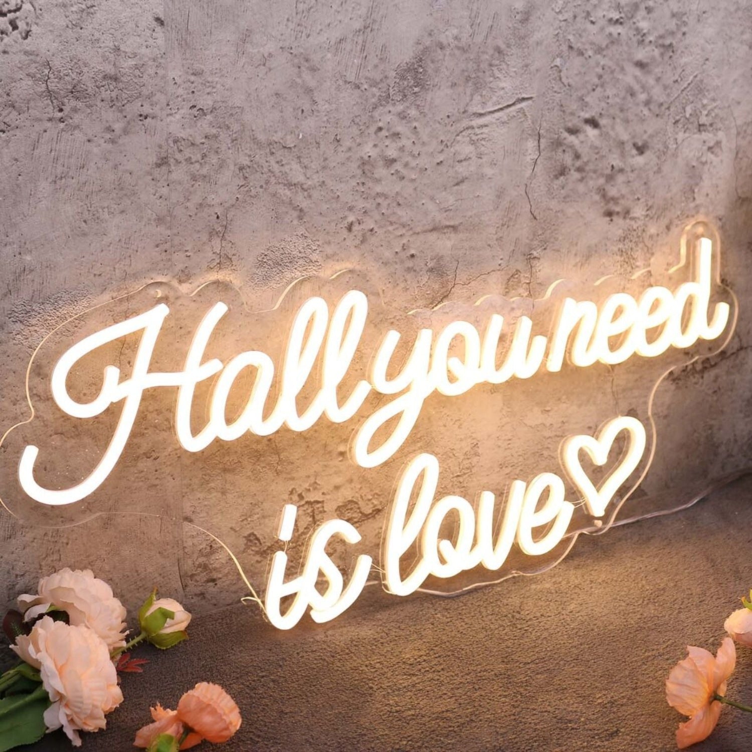 Hall You Need Is Love Yellow Neon Sign | Shineneon