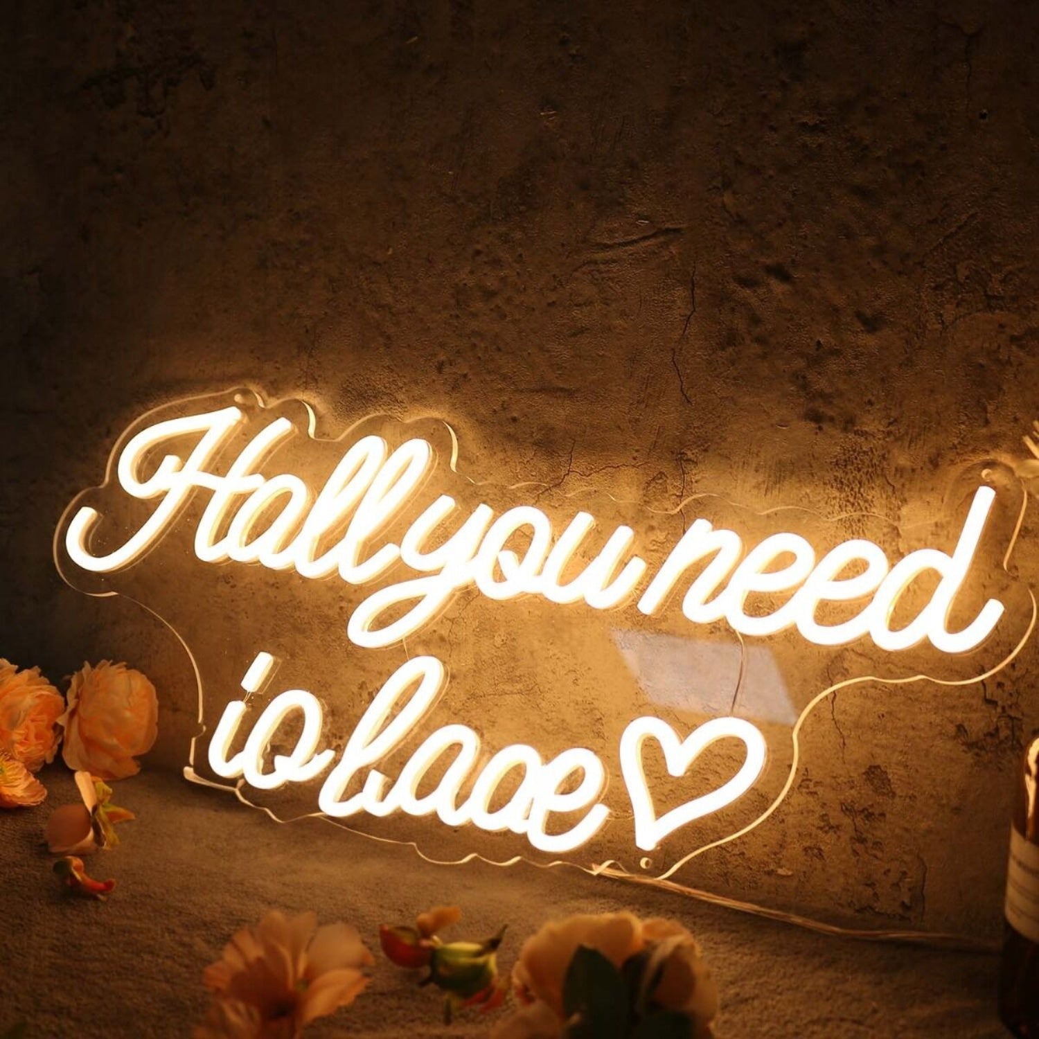 Hall You Need Is Love Yellow Neon Sign | Shineneon
