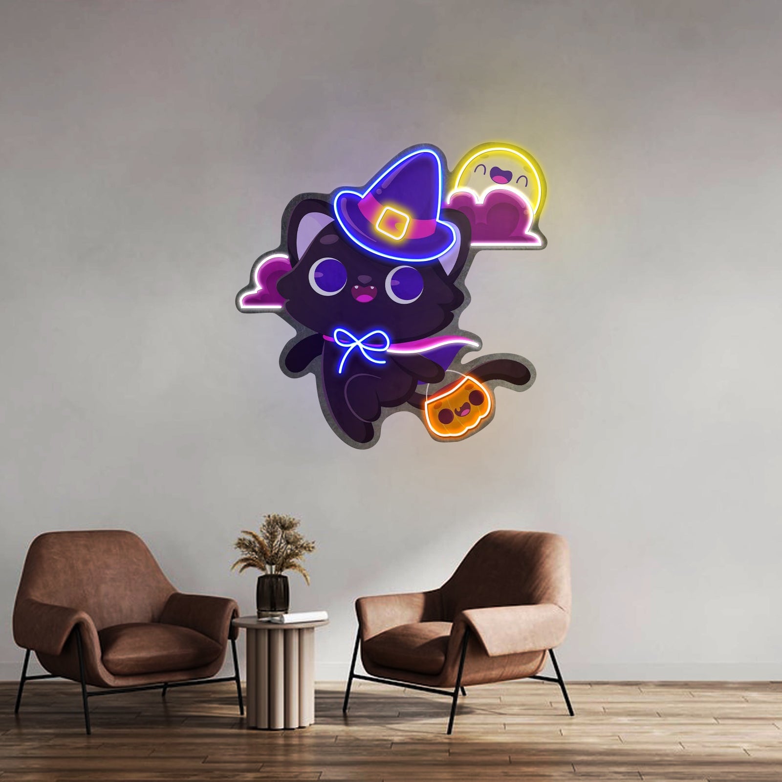 Halloween Cat Led Neon Sign Light Custom Led Signs - Shineneon