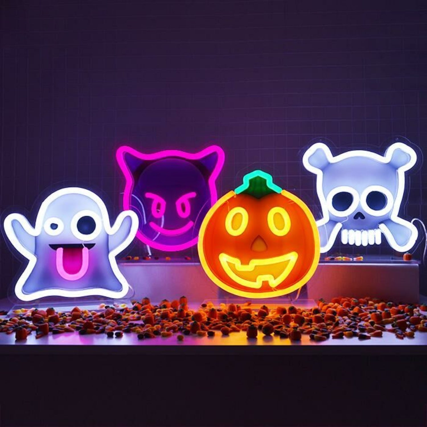 Halloween Emojis Neon Sign | Shineneon