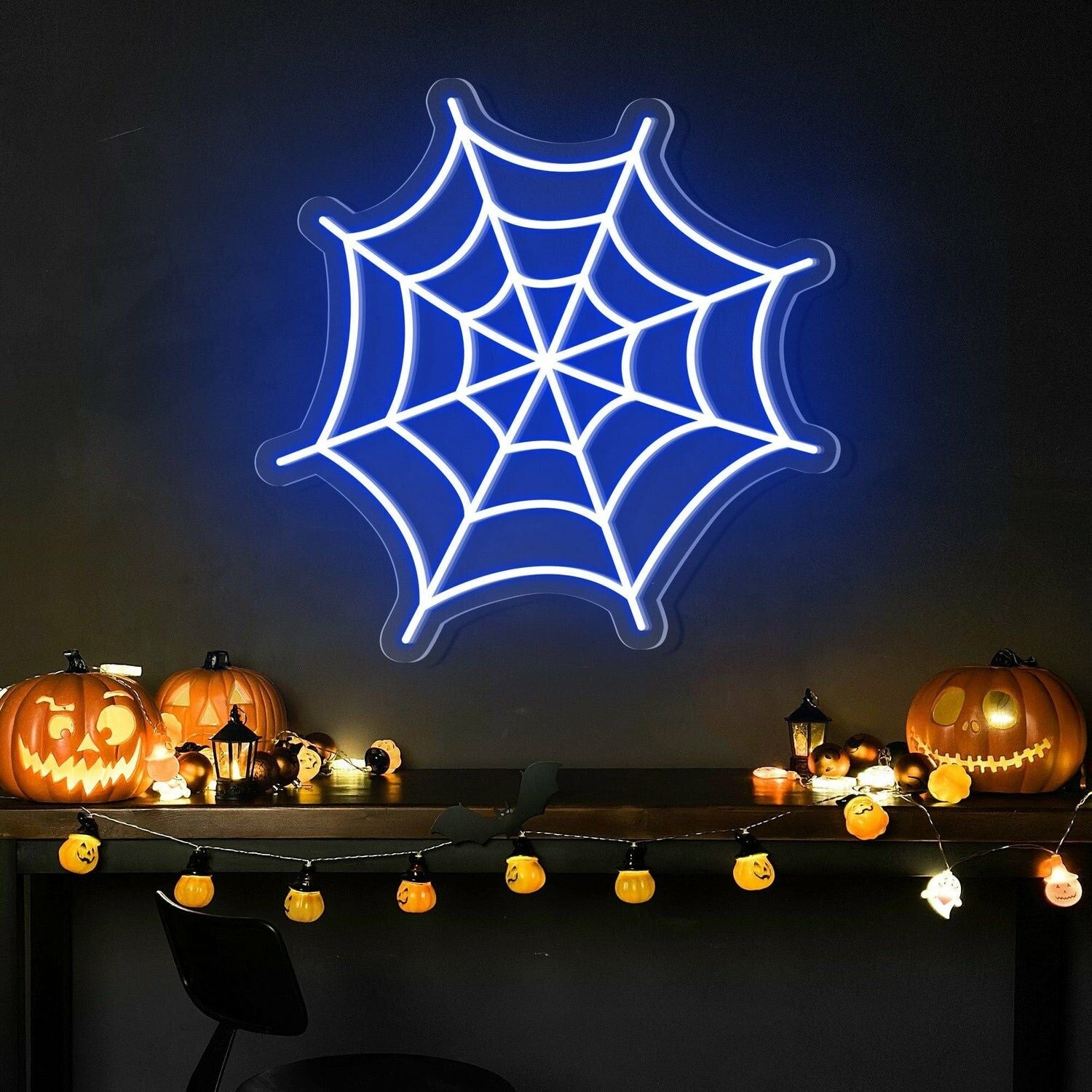 Halloween Festivities Spider Web Neon Sign | Shineneon