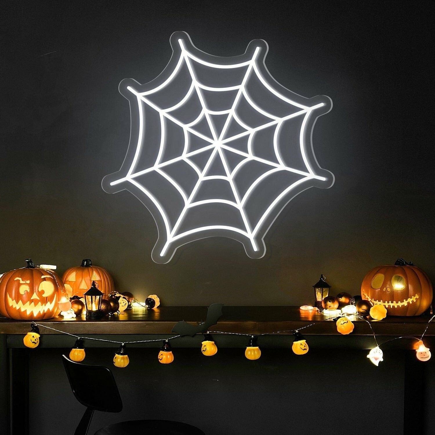 Halloween Festivities Spider Web Neon Sign | Shineneon