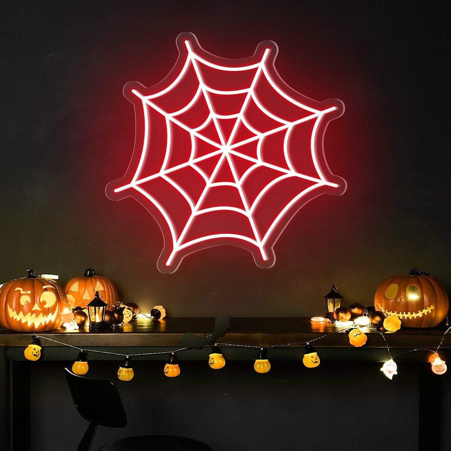 Halloween Festivities Spider Web Neon Sign | Shineneon