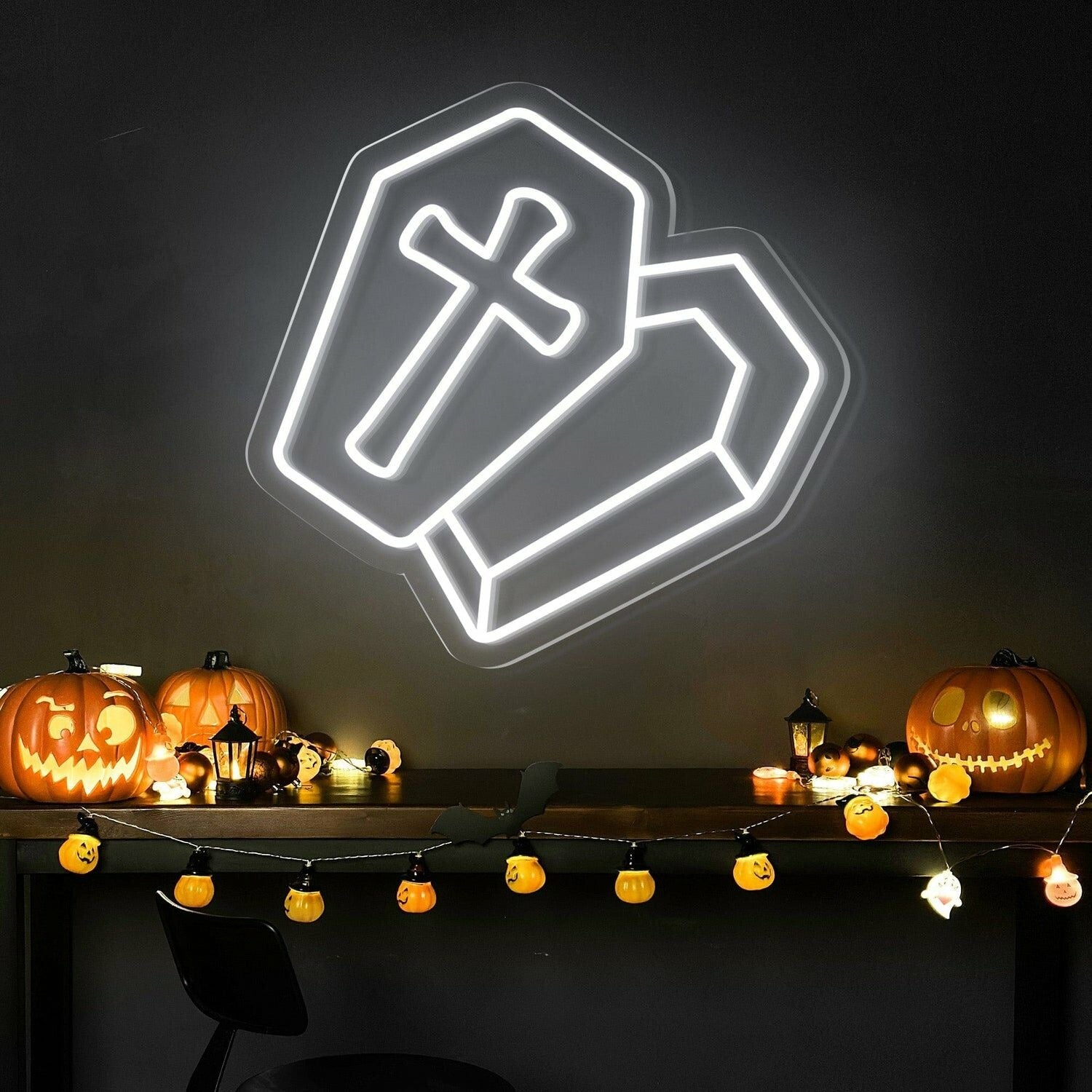 Halloween Festivities With The Semi Open Coffin Halloween Neon Sign | Shineneon
