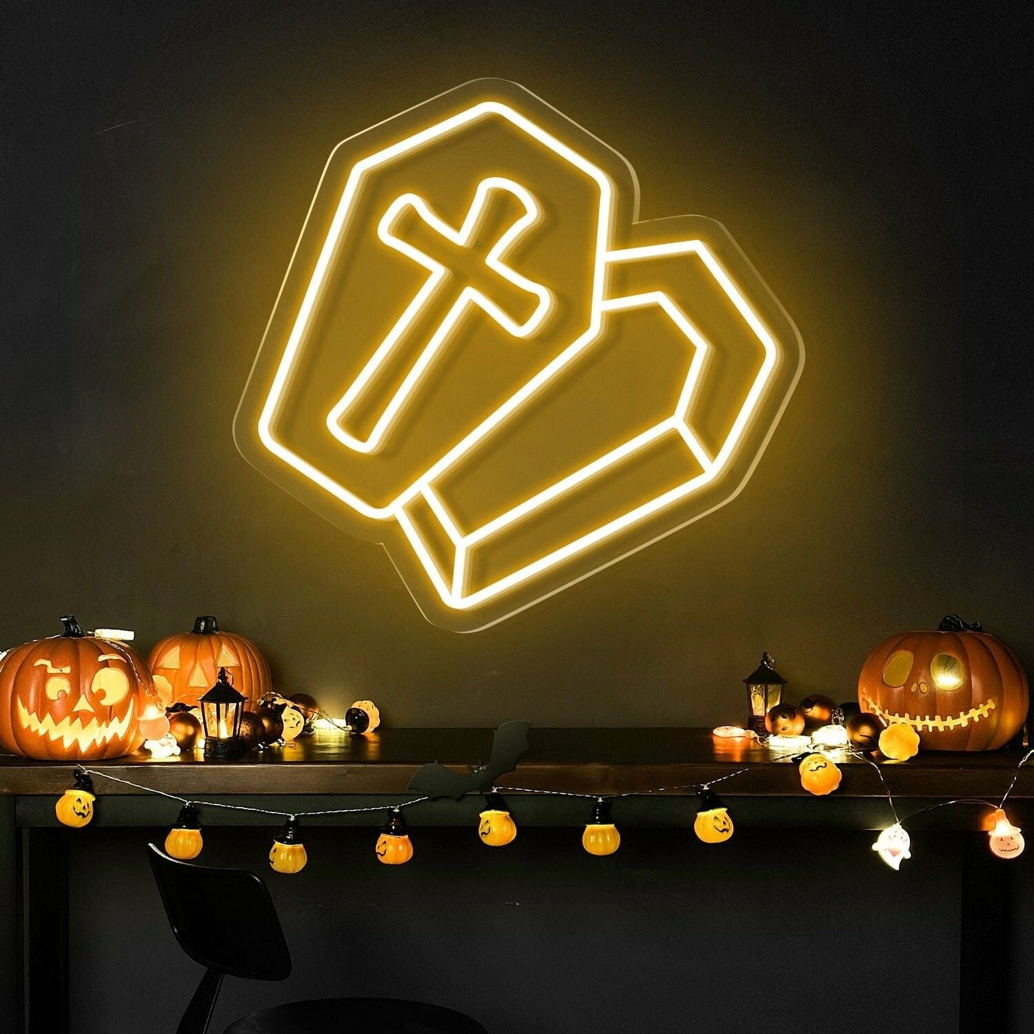 Halloween Festivities With The Semi Open Coffin Halloween Neon Sign | Shineneon