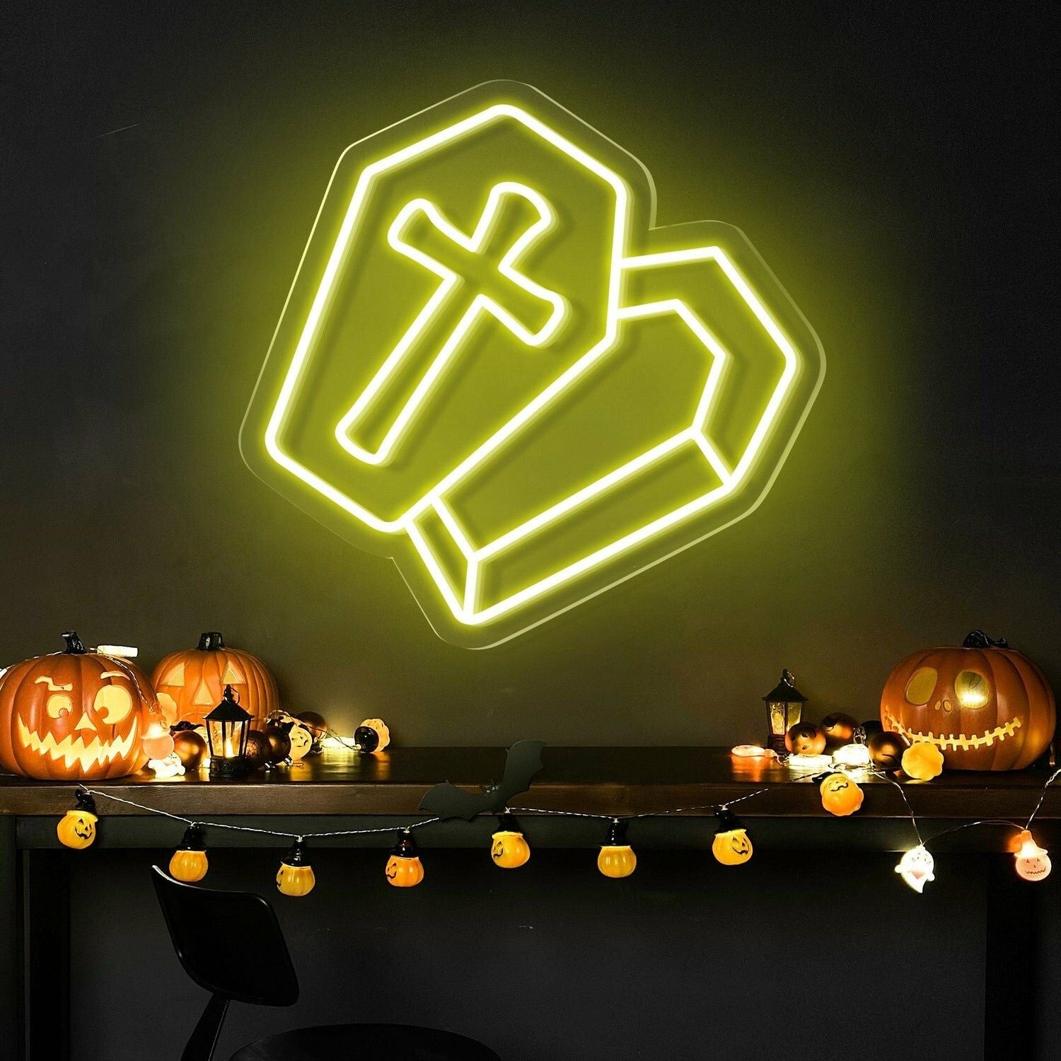 Halloween Festivities With The Semi Open Coffin Halloween Neon Sign | Shineneon