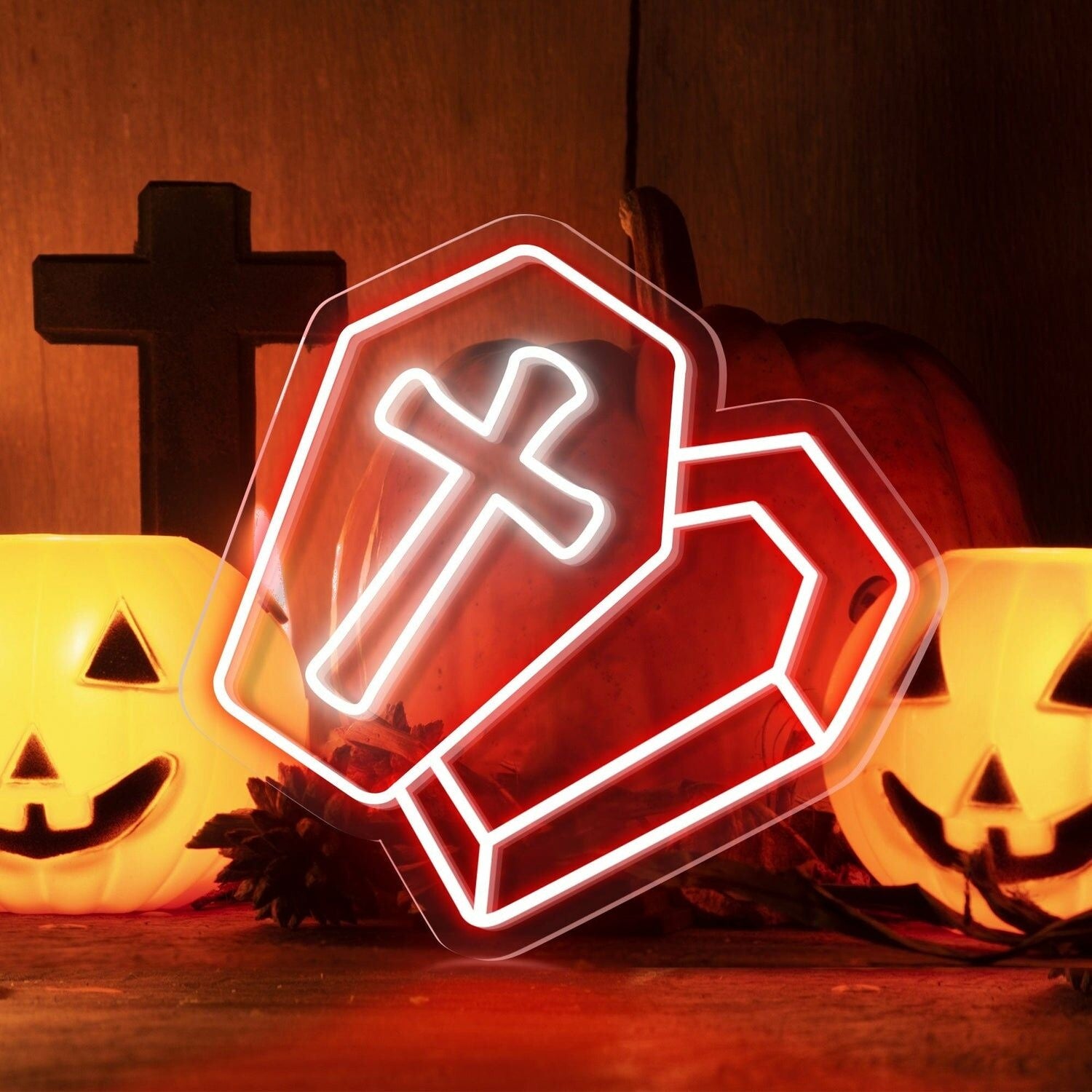 Halloween Festivities With The Semi Open Coffin Halloween Neon Sign | Shineneon
