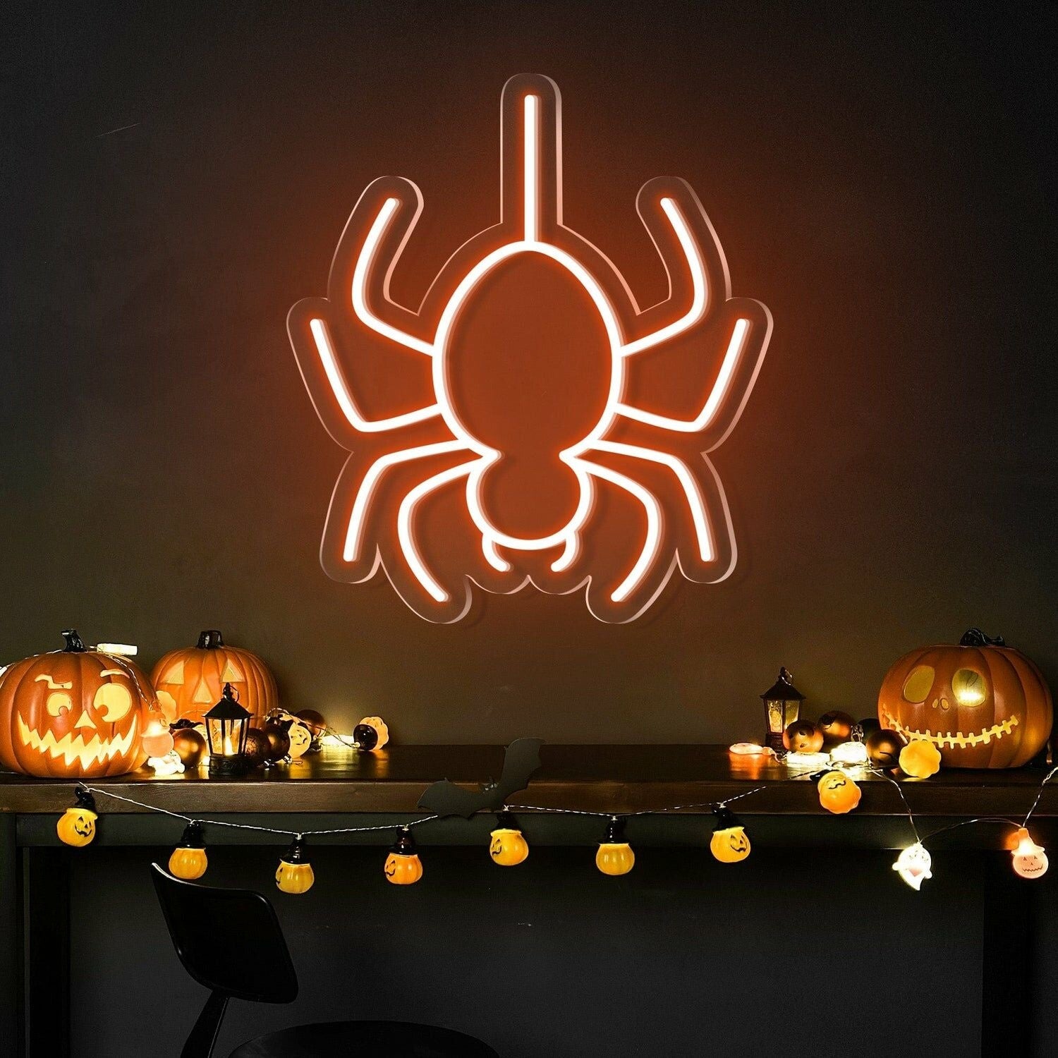 Halloween Festivities With The Spider Halloween Neon Sign | Shineneon