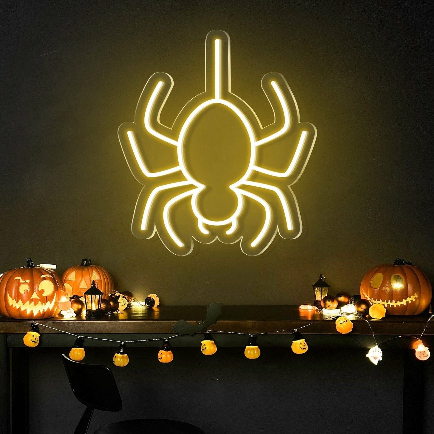 Halloween Festivities With The Spider Halloween Neon Sign | Shineneon
