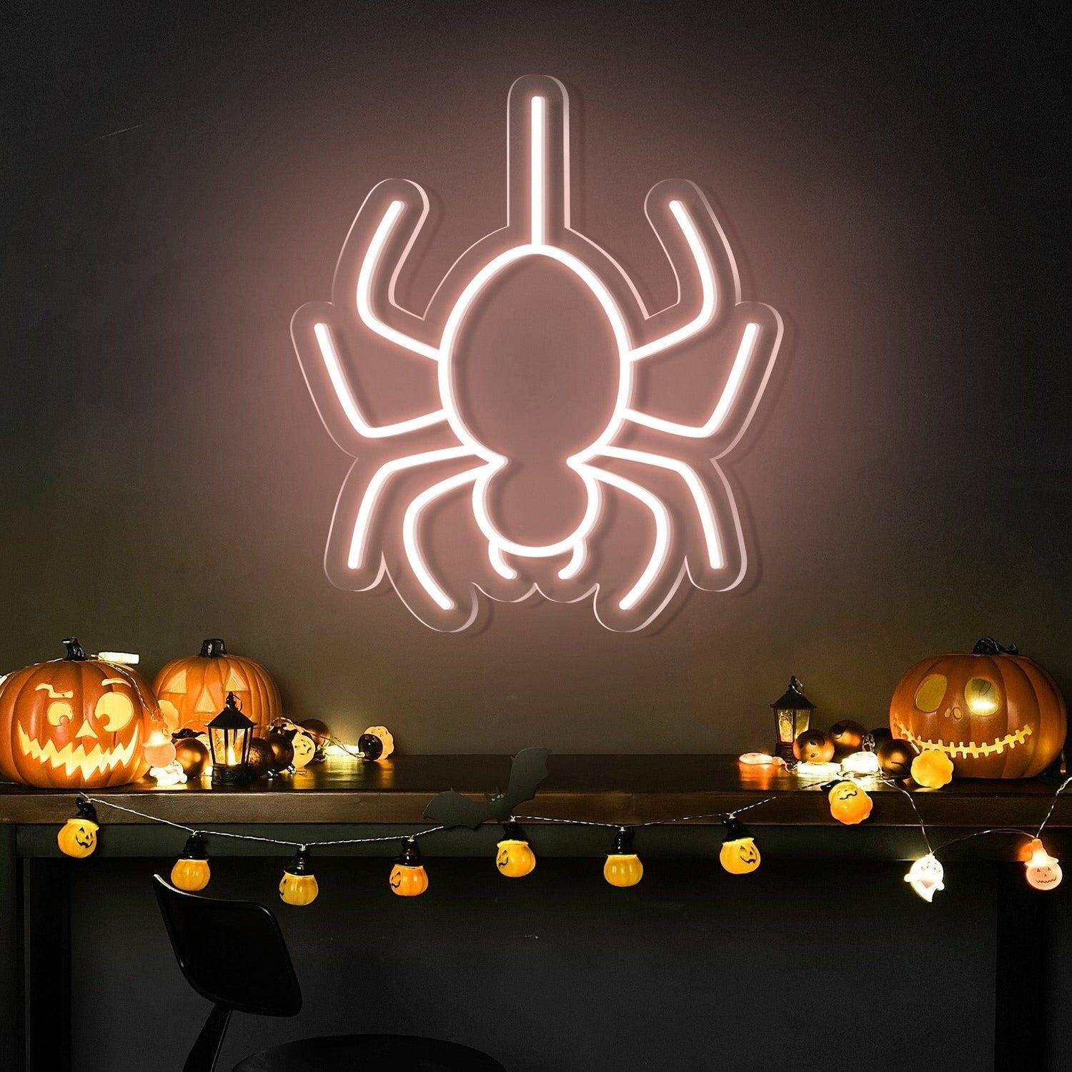 Halloween Festivities With The Spider Halloween Neon Sign | Shineneon