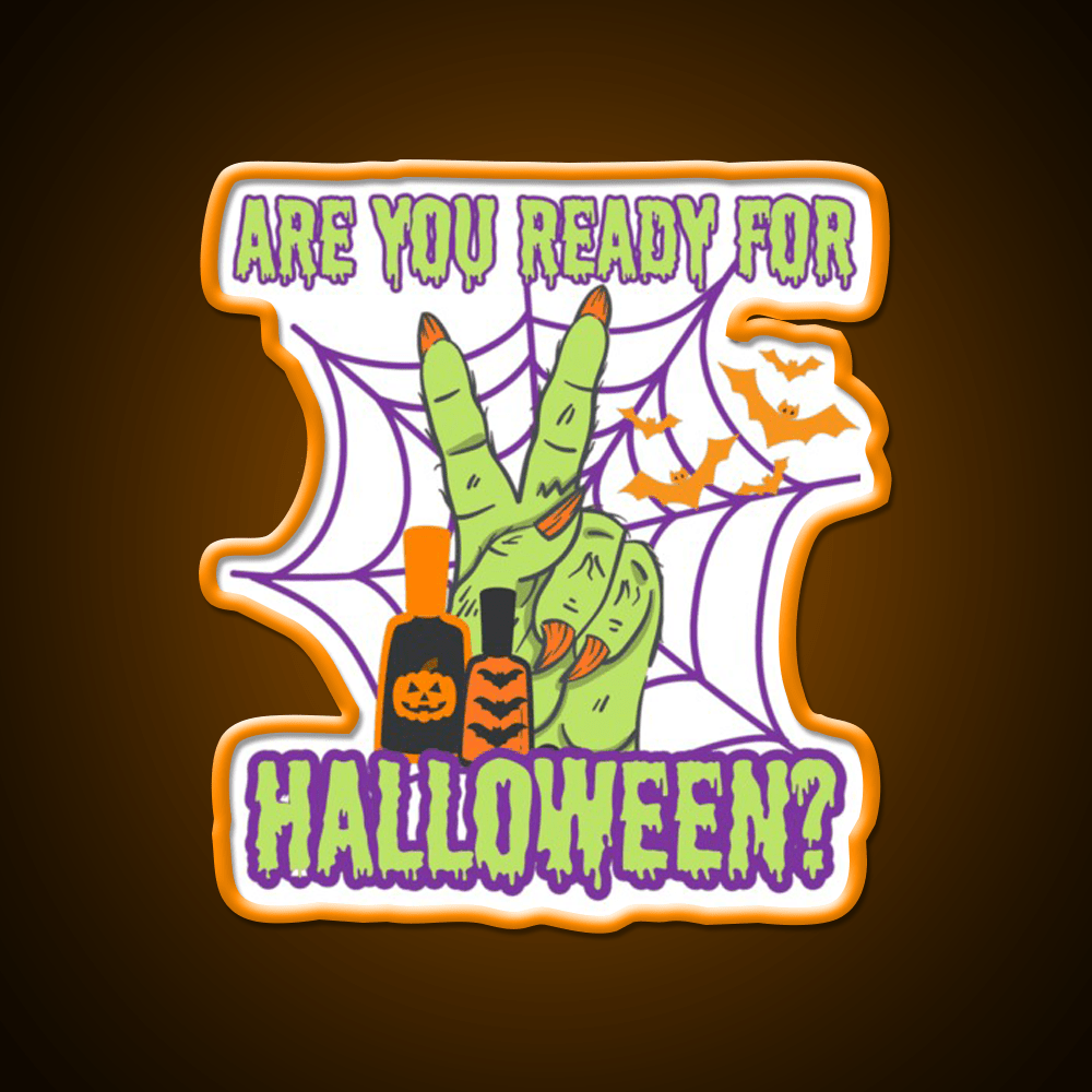 Halloween For Nails Artist Nail Salon Led Neon Sign Rgb Color - Shineneon