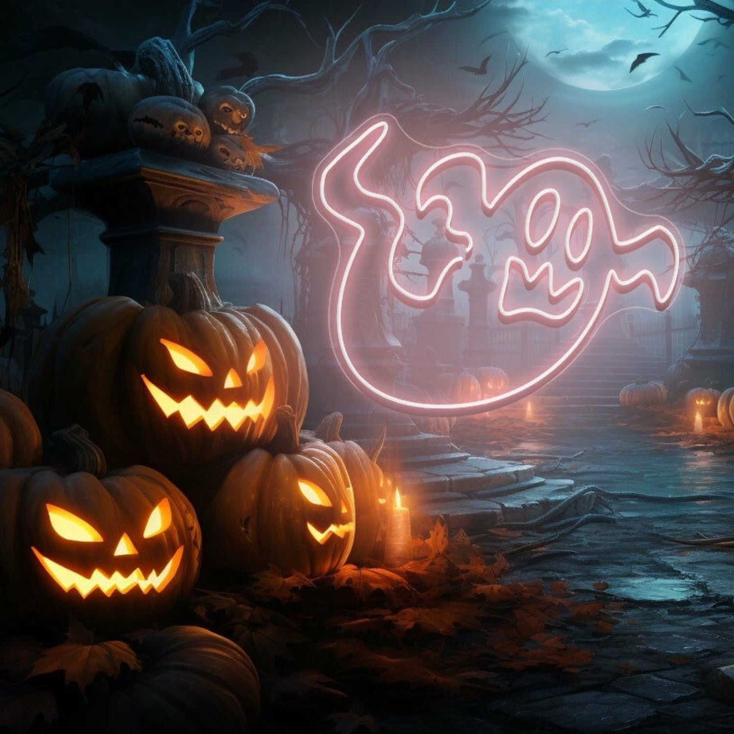Halloween Ghost Neon Sign Home Room Wall Decoration | Shineneon