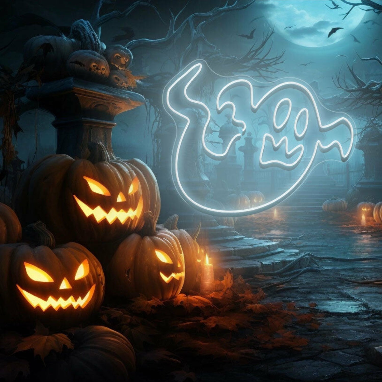 Halloween Ghost Neon Sign Home Room Wall Decoration | Shineneon