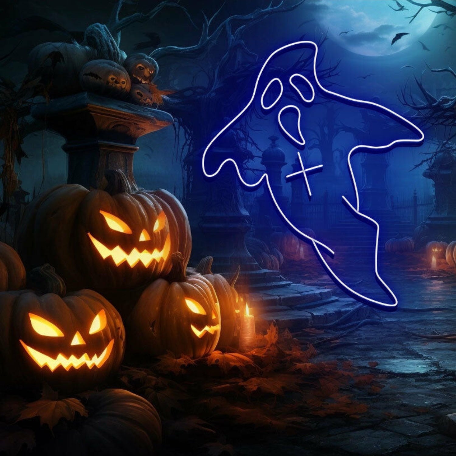 Halloween Ghost Neon Signled Ghost Neon Sign | Shineneon