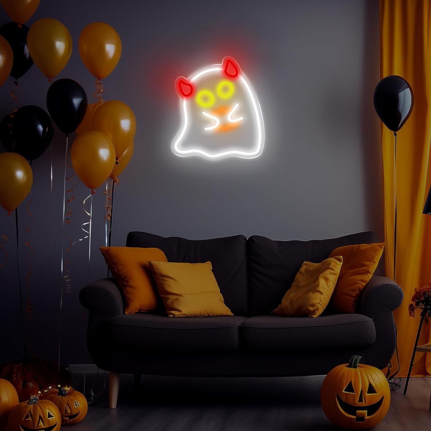 Halloween Hand Held Pumpkin Imp Neon Sign Season | Shineneon