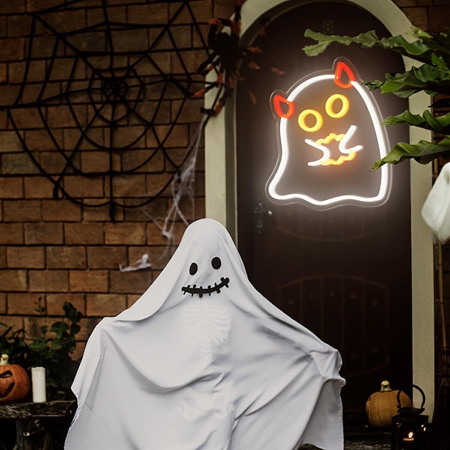 Halloween Hand Held Pumpkin Imp Neon Sign Season | Shineneon