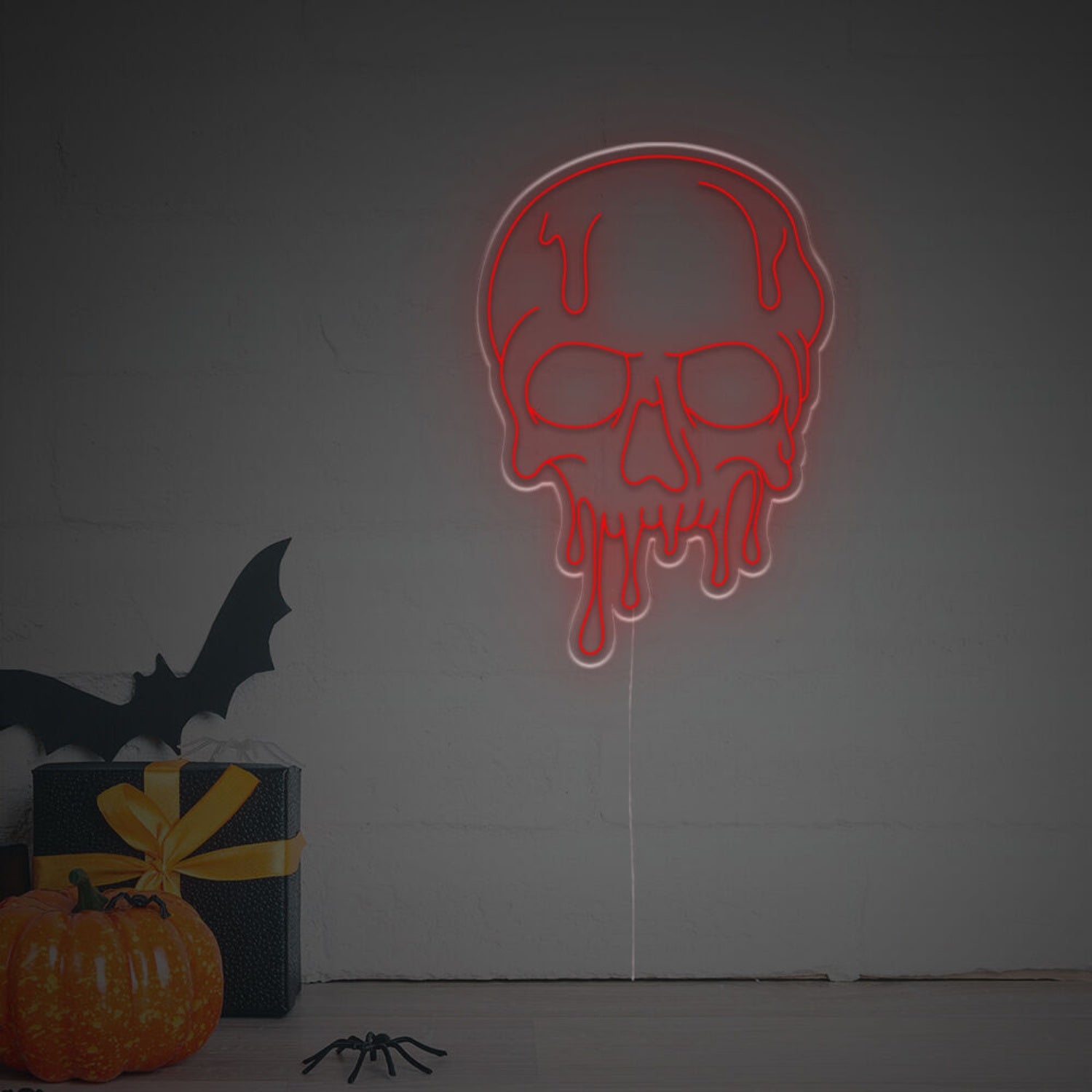 Halloween Melting Skull Head Led Neon Sign | Shineneon